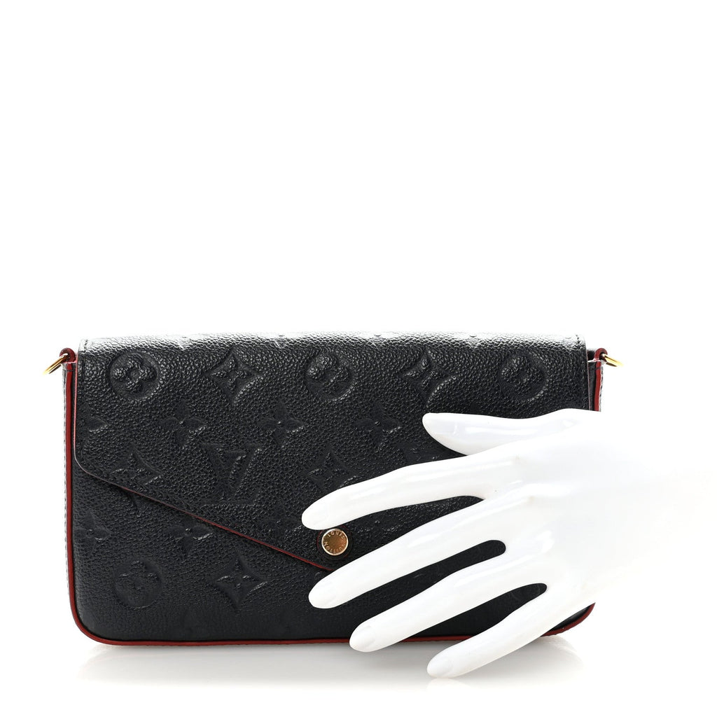 Louis Vuitton Empreinte Pochette Felicie Chain Wallet Marine Rouge