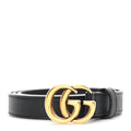 Gucci Calfskin Double G 20mm Belt 80 32 Black