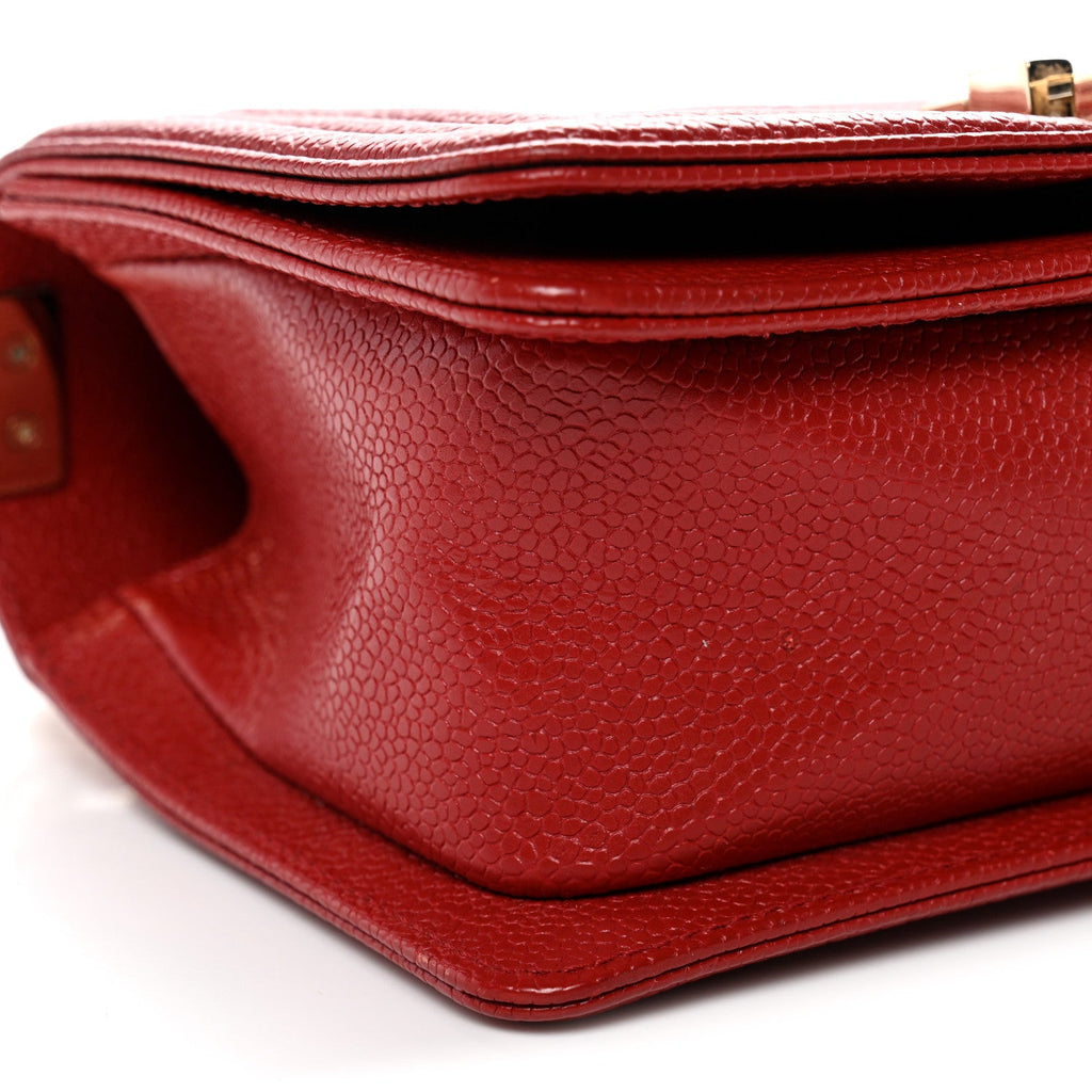 Chanel Caviar Quilted Small Boy Flap Red