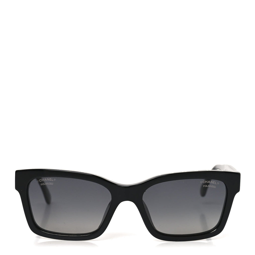 Acetate Polarized Square Sunglasses 5417-A Black