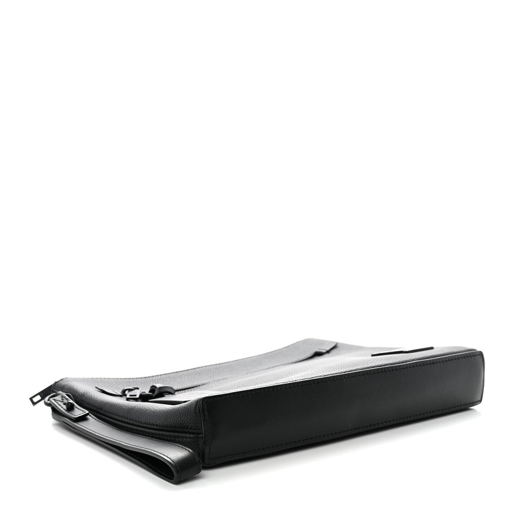 Louis Vuitton Grained Calfskin Aerogram Takeoff Pouch Black
