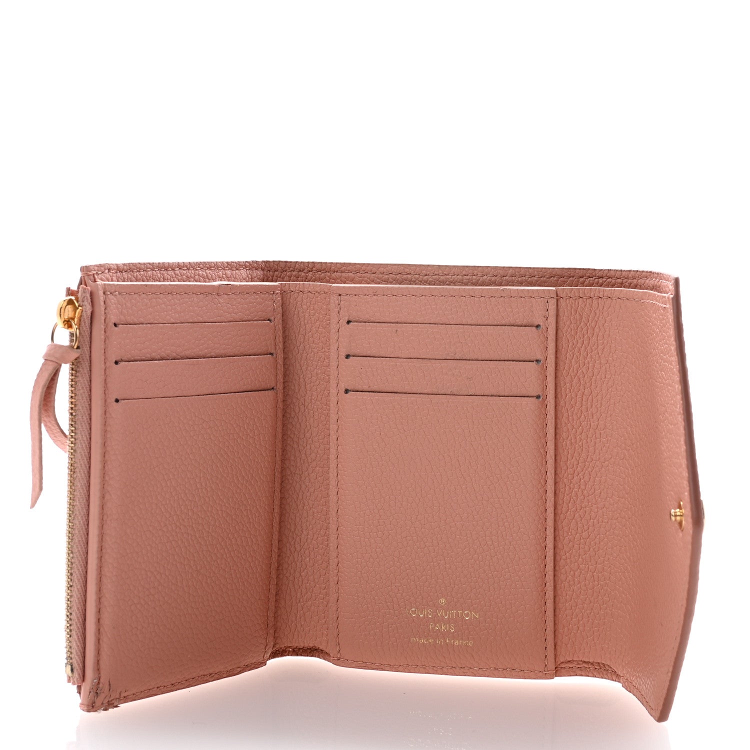 Louis Vuitton Empreinte Monogram Giant Victorine Wallet Rose Trianon Creme