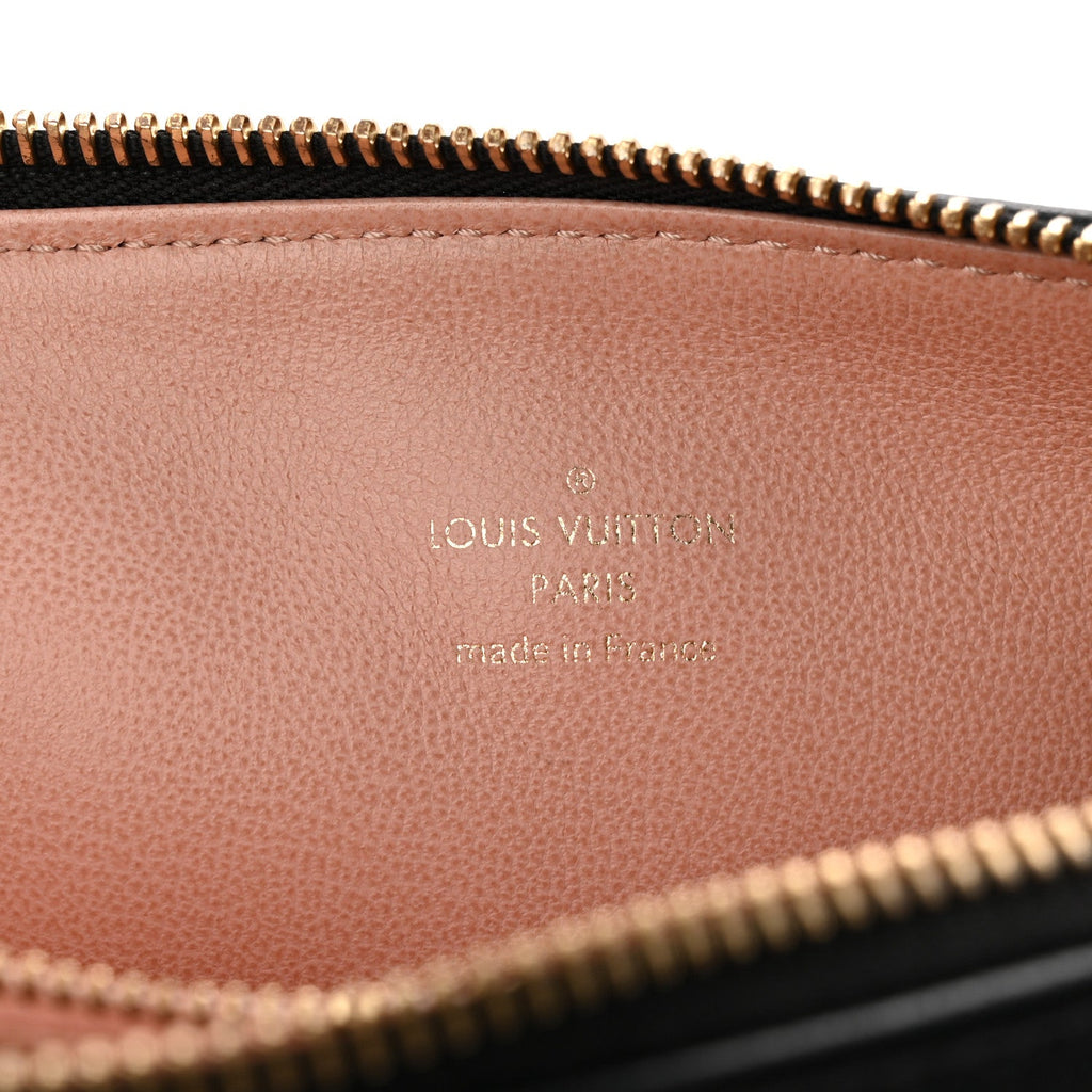 Louis Vuitton Lambskin Embossed Monogram Coussin PM Black