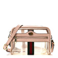 Gucci Vinyl Web Mini Ophidia Transparent Shoulder Bag Perfect Pink