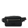 Gucci Soft GG Supreme Monogram Web Belt Bag Black Grey