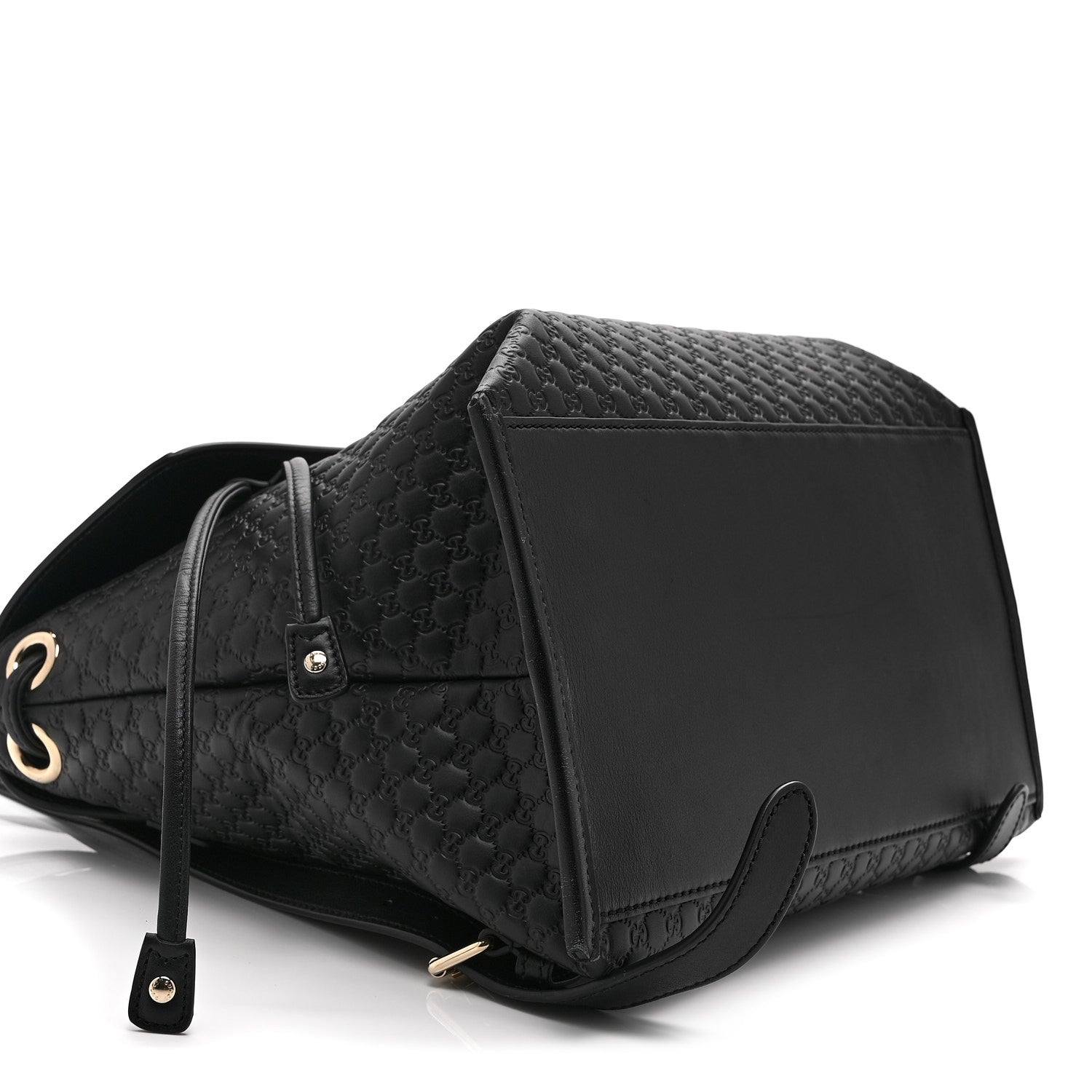 Gucci Microguccissima Drawstring Backpack Black