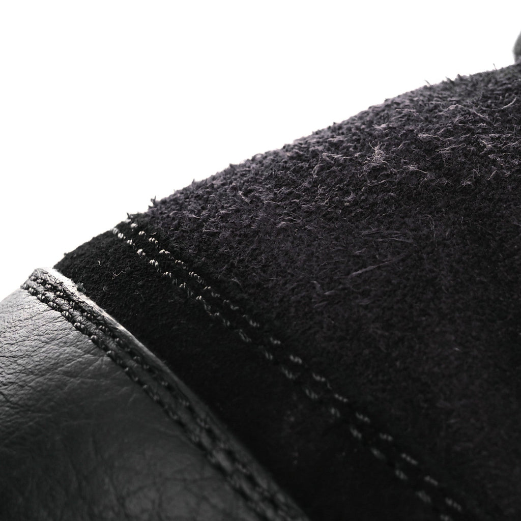 Chanel Suede Grained Calfskin CC Lace Up Boots 38 Black