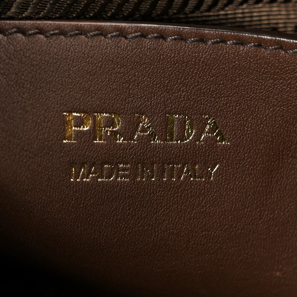 Prada Camoscio Darling Shoulder Bag Cocoa Brown