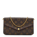 Louis Vuitton Monogram Pochette Felicie Chain Wallet Fuchsia