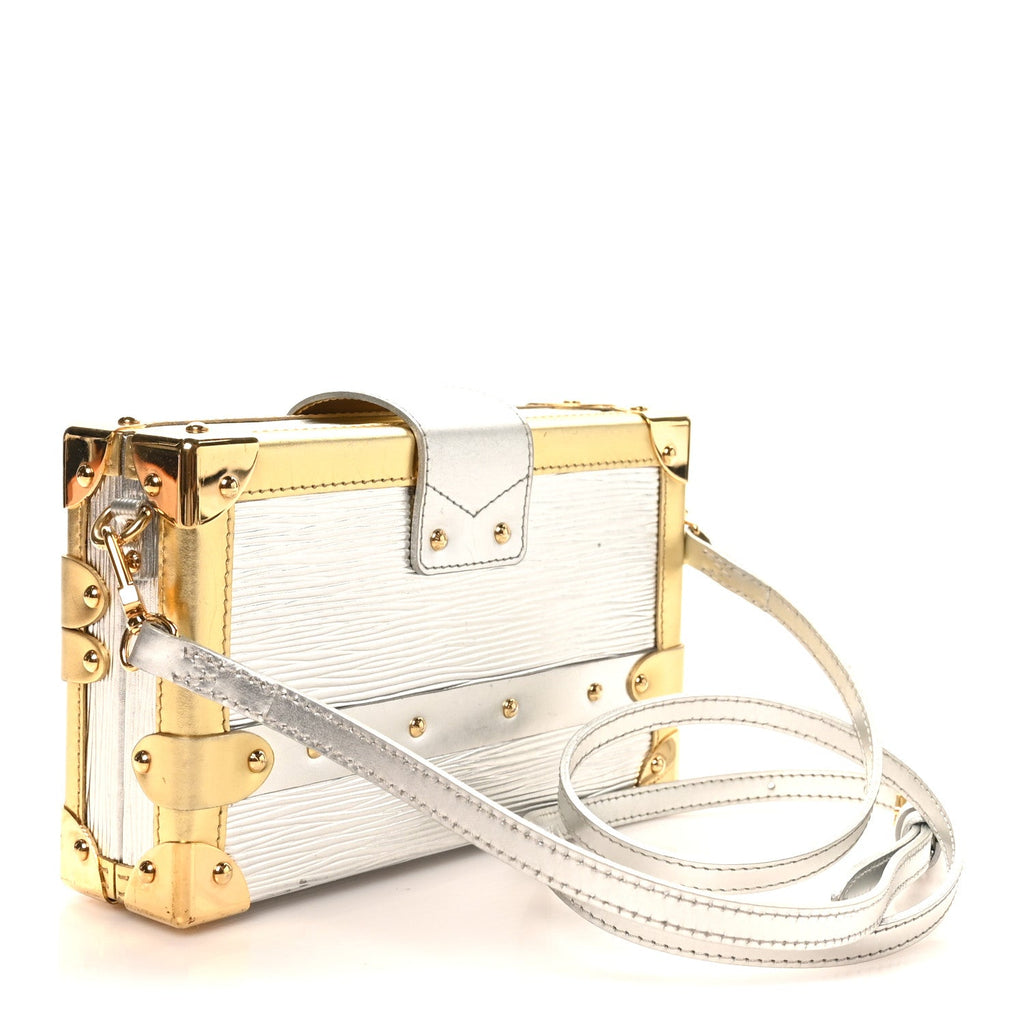 Louis Vuitton Metallic Epi Petite Malle Silver