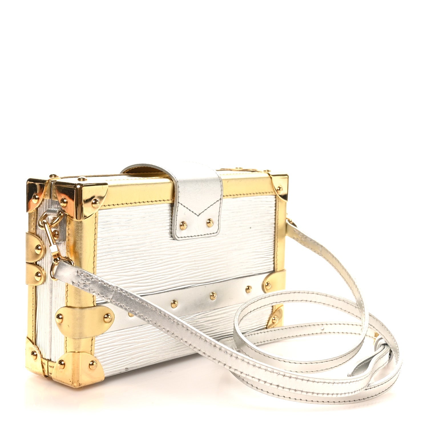 Louis Vuitton Metallic Epi Petite Malle Silver