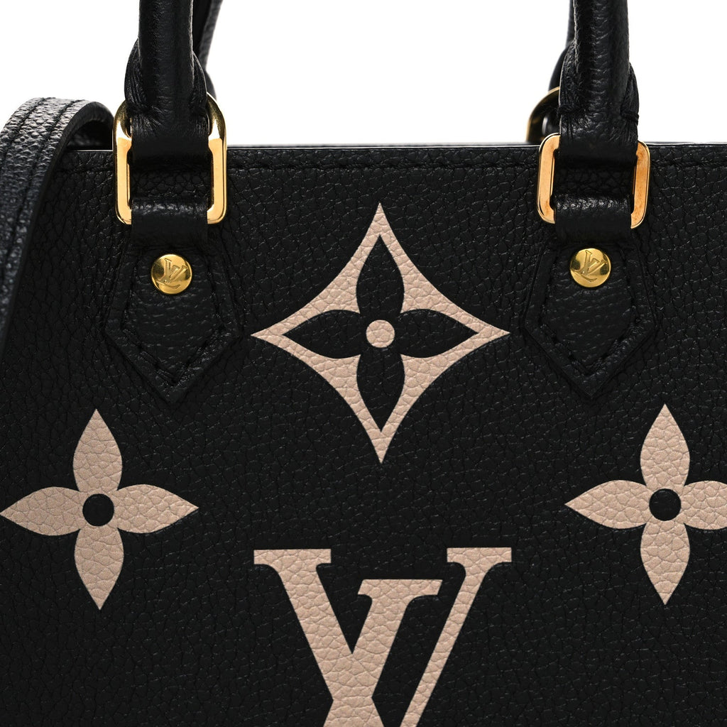 Louis Vuitton Empreinte Monogram Giant Petit Sac Plat Black Beige