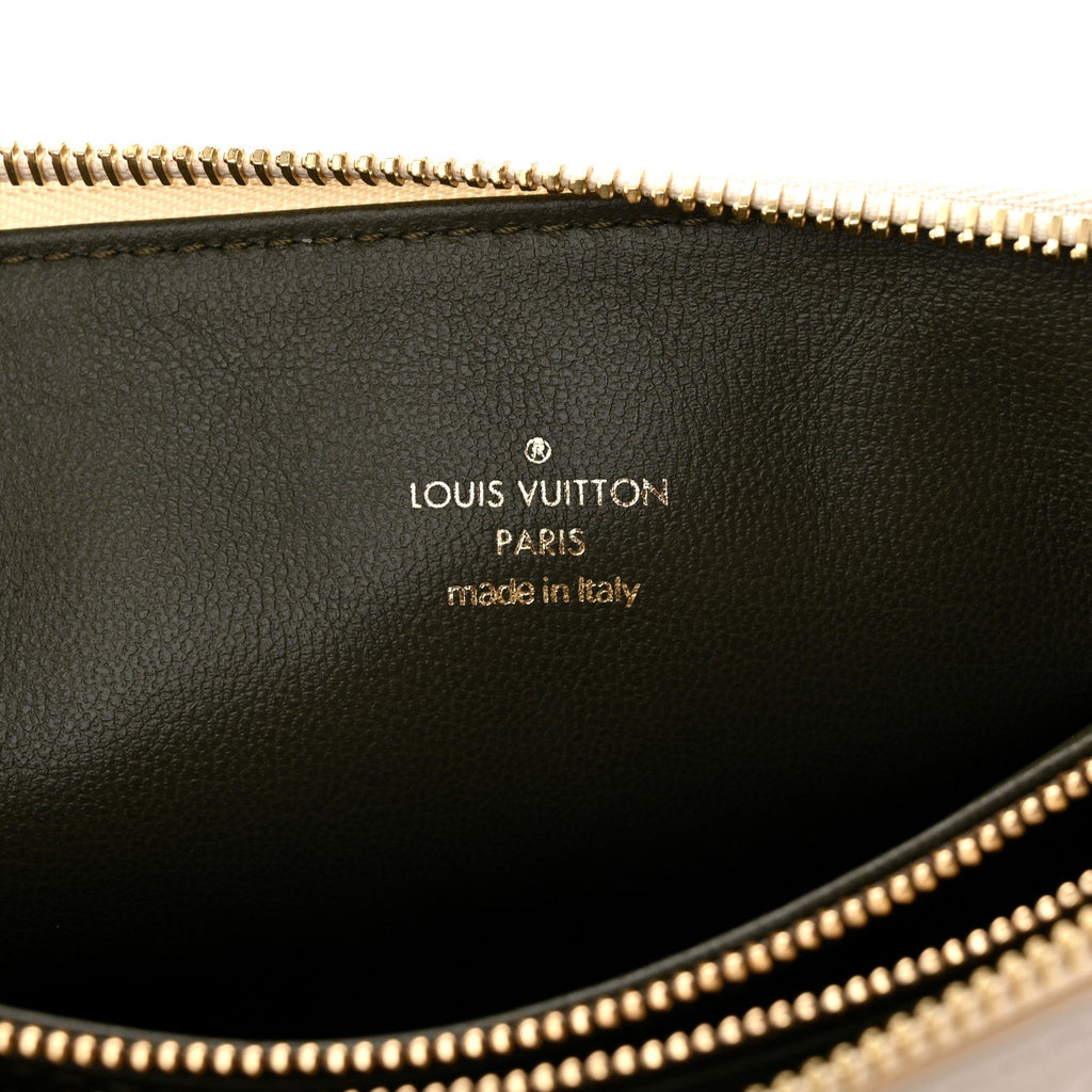 Louis Vuitton Lambskin Embossed Monogram Coussin PM Beige Cream
