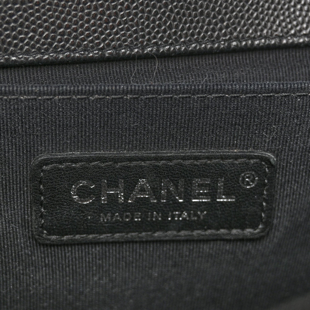 Chanel Caviar Quilted Medium Boy Flap Black