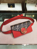 Fendi Red Kan I F Belt Bag With FF Motif