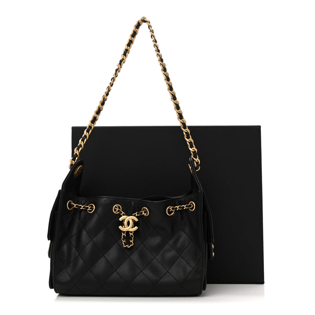 Chanel Caviar Quilted Mini Chanel 25 Handbag Black
