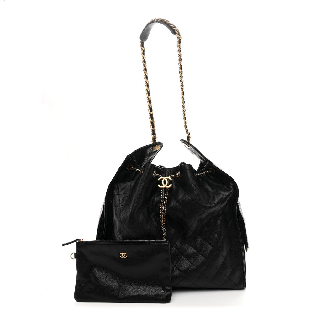 Chanel Caviar Quilted Large Chanel 25 Handbag Black