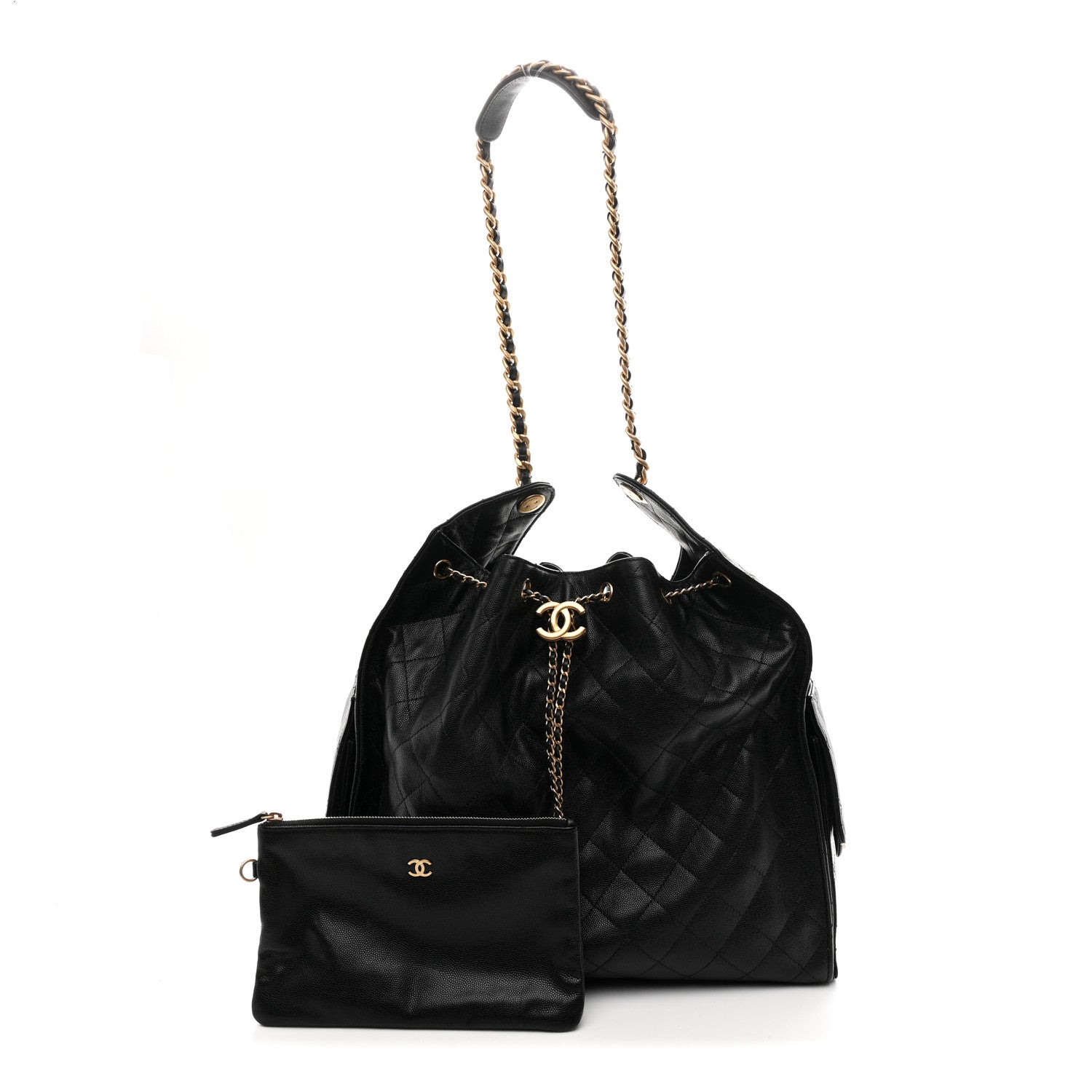 Chanel Caviar Quilted Large Chanel 25 Handbag Black