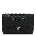 Chanel Caviar Quilted Jumbo Double Flap Black