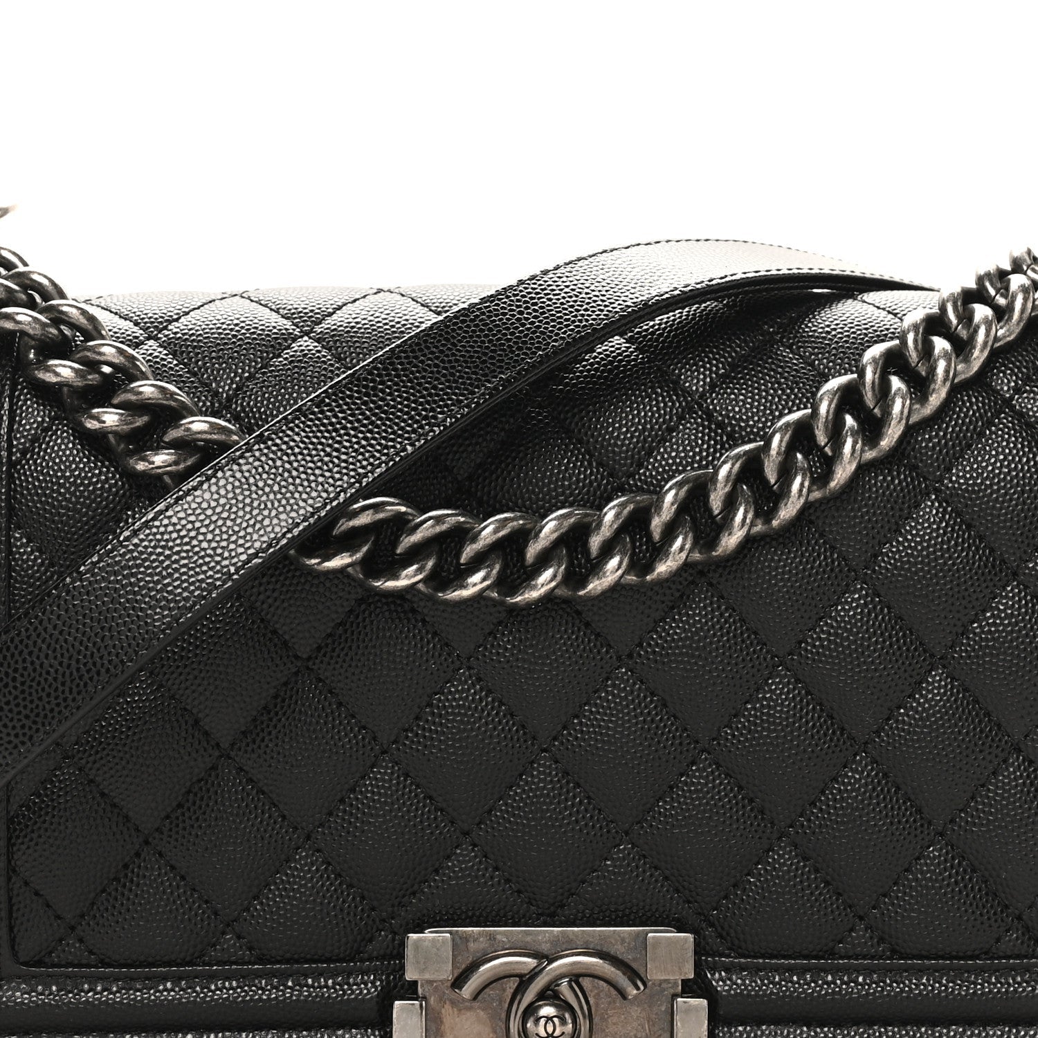 Chanel Caviar Quilted Medium Boy Flap Black