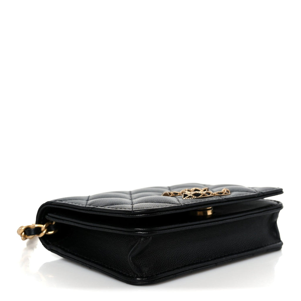 Chanel Lambskin Quilted Mini CC Flap Black