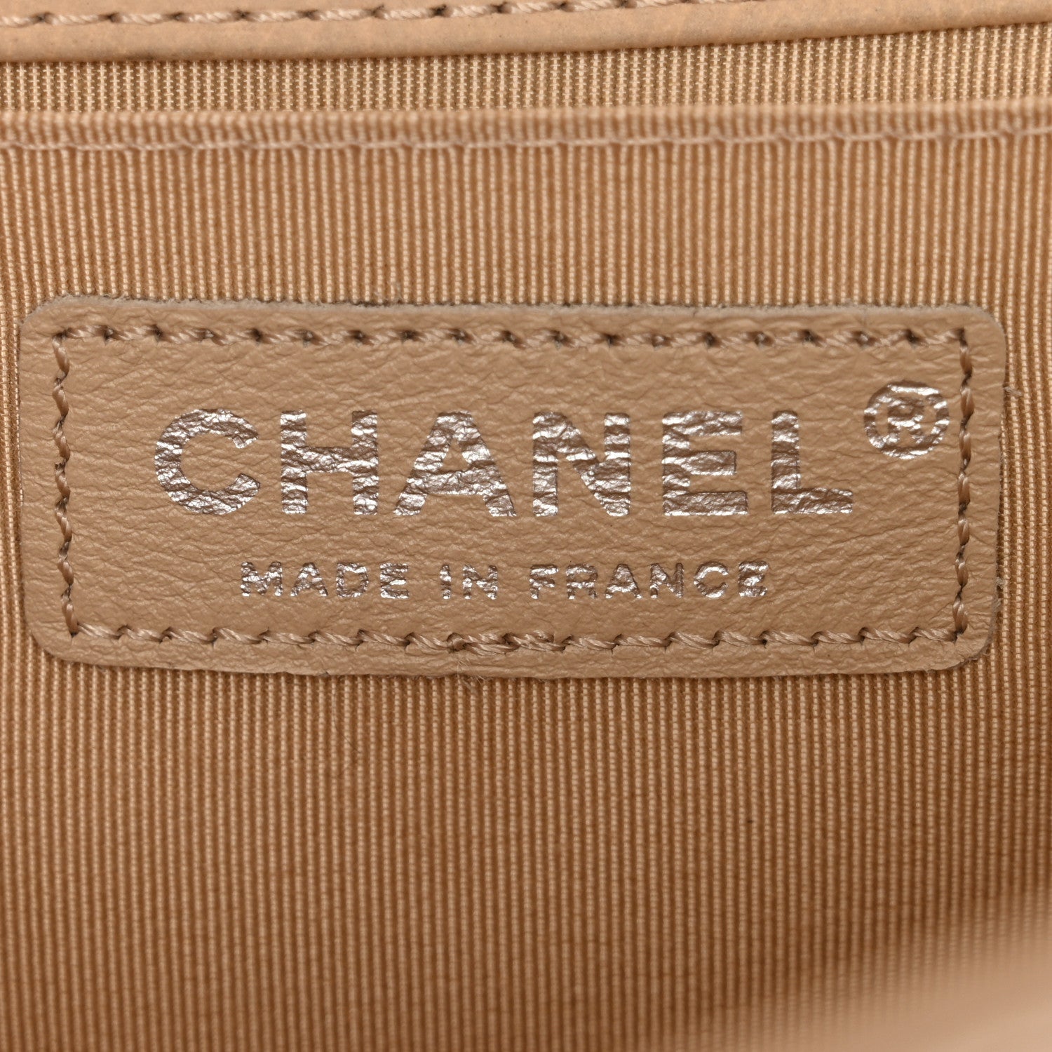 Chanel Nubuck Quilted Medium Boy Flap Beige