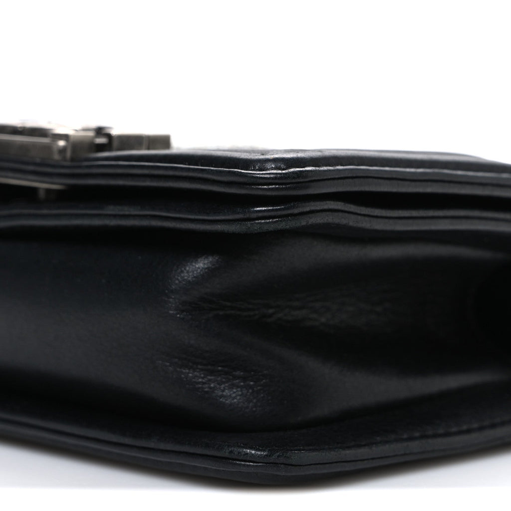 Chanel Galuchat Stingray Mini Boy Flap Black Silver