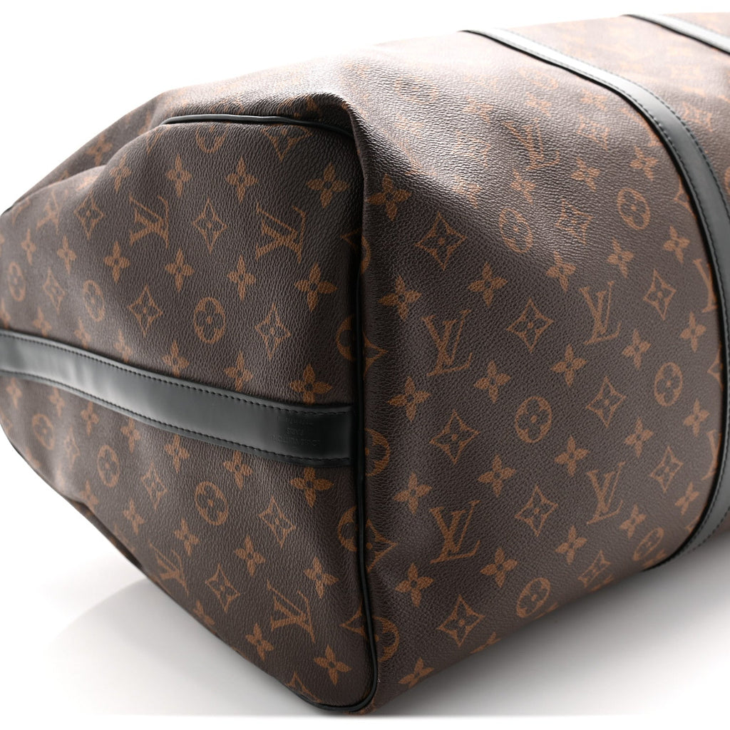 Louis Vuitton Monogram Macassar Keepall Bandouliere 55