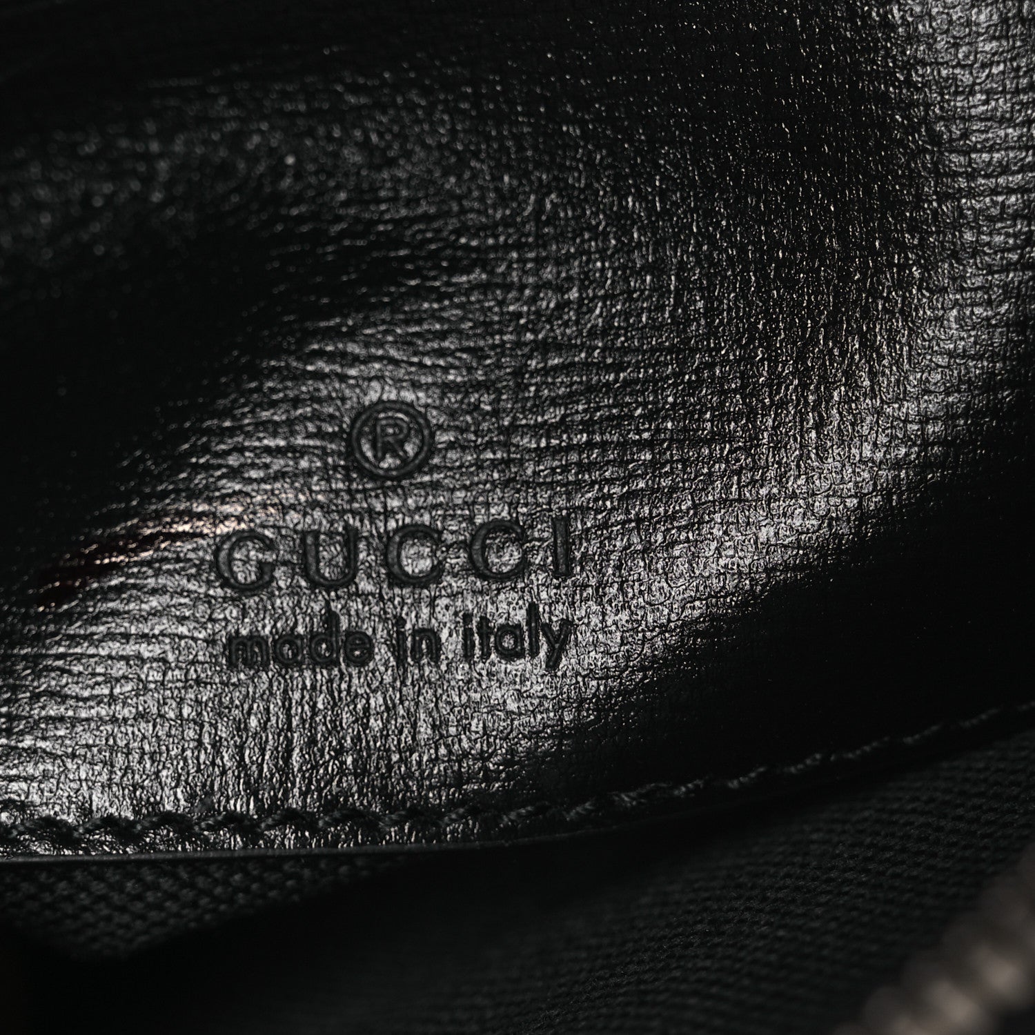 Gucci GG Supreme Monogram Azalea Calfskin Small Retro Interlocking G Wristlet Messenger Bag Black