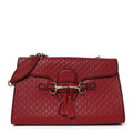 Gucci Microguccissima Medium Emily Chain Shoulder Bag Red