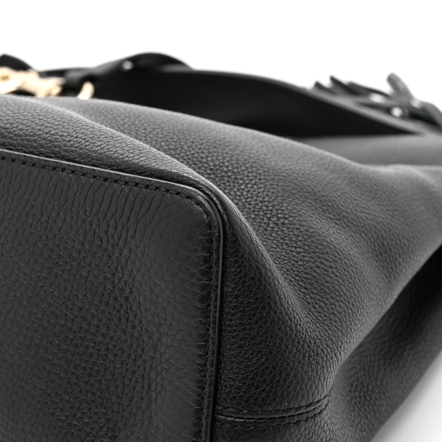Gucci Pebbled Calfskin Large Soho Hobo Black