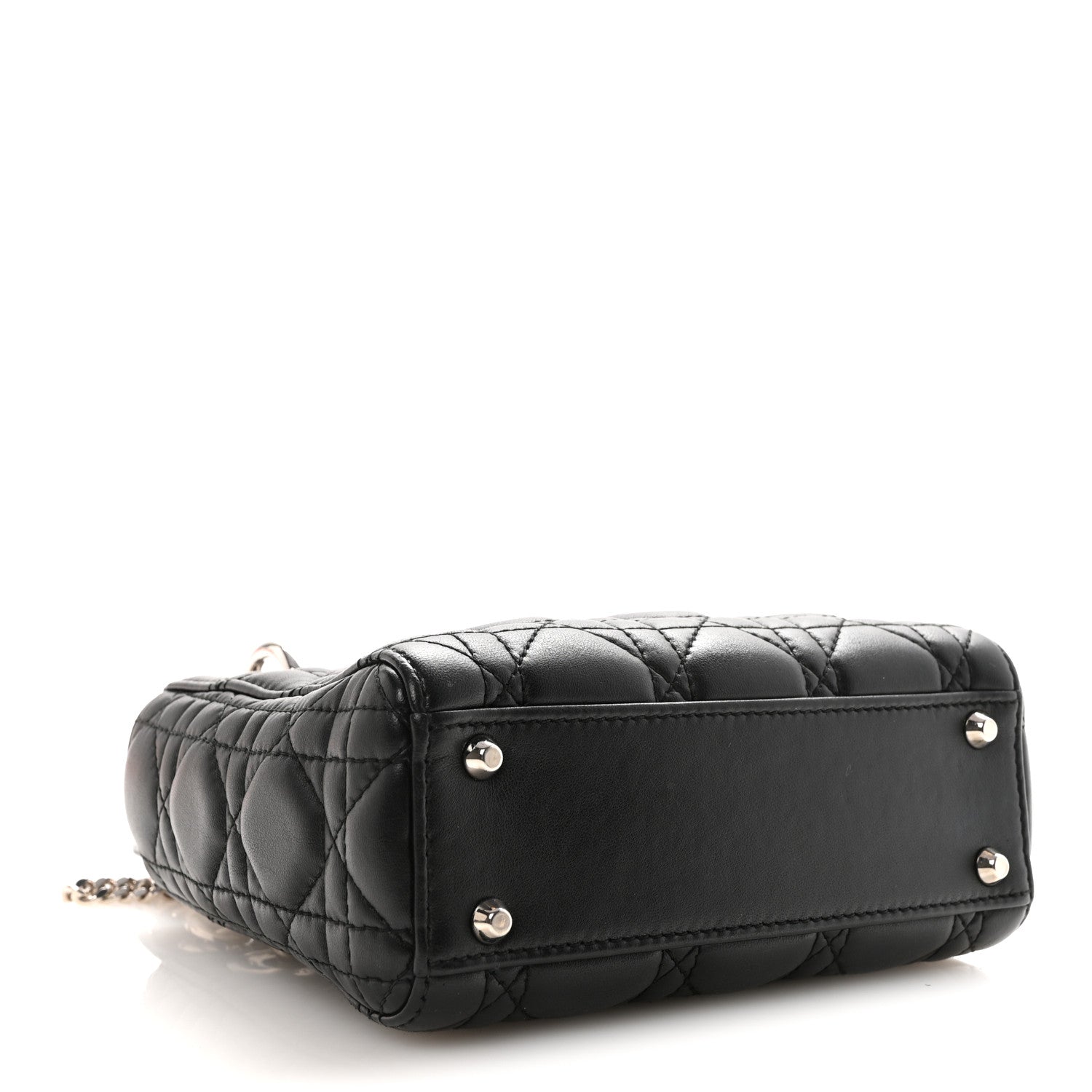 Christian Dior Lambskin Cannage Mini Lady Dior Black