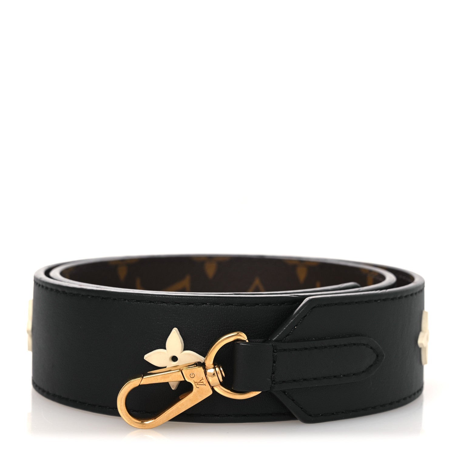 Louis Vuitton Monogram Letter Bandouliere Shoulder Strap Black