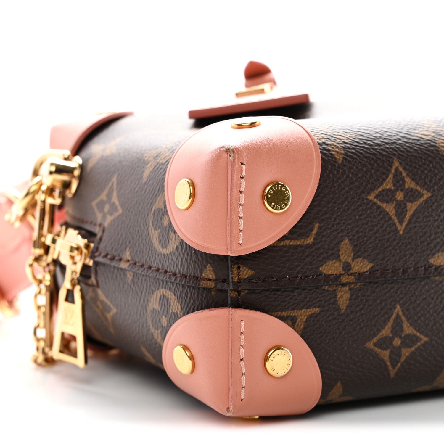 Louis Vuitton Monogram Petite Malle Souple Peach
