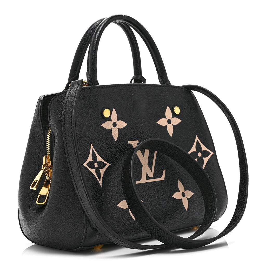 Louis Vuitton Empreinte Monogram Giant Montaigne BB Black Beige