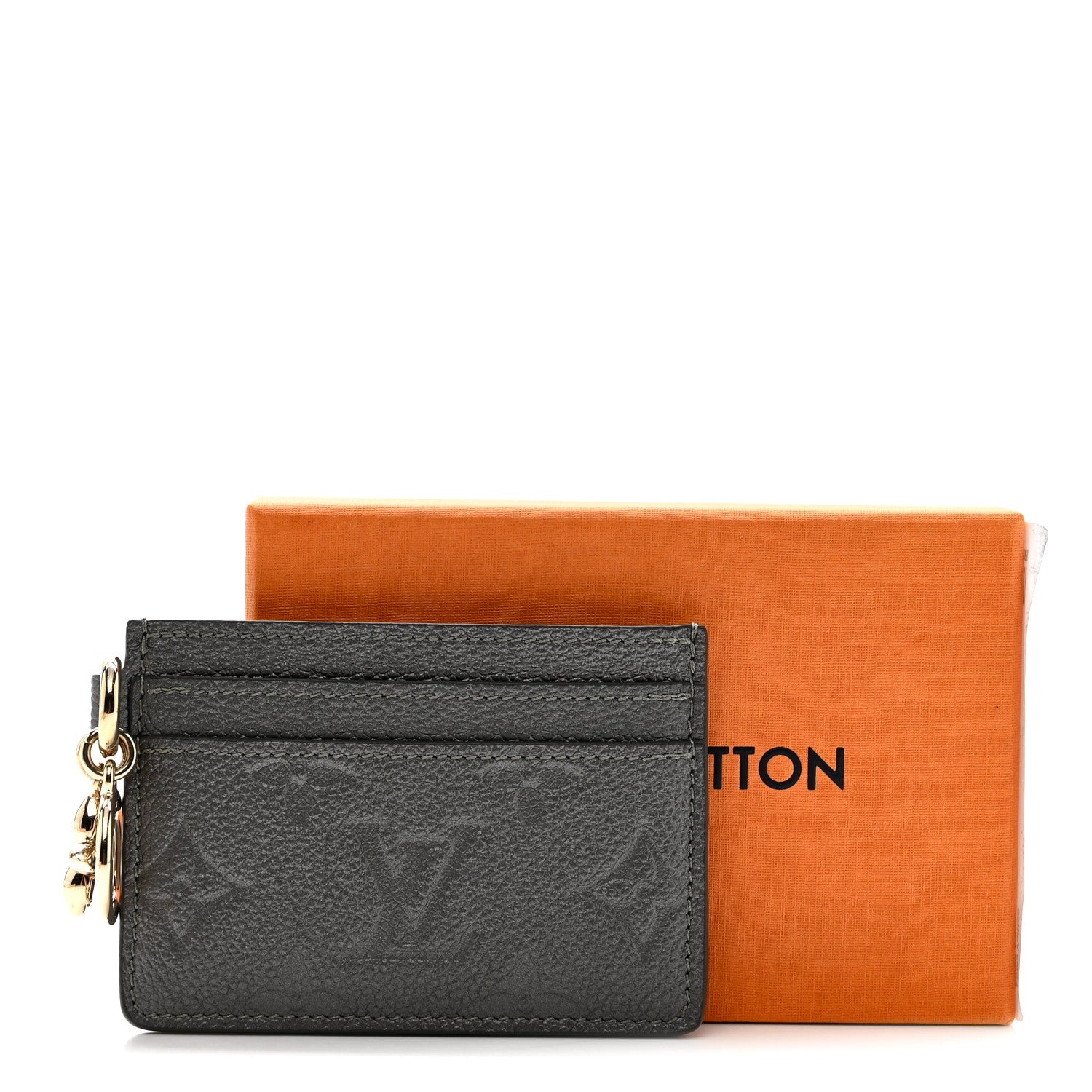 Louis Vuitton Empreinte Monogram LV Charms Card Holder Gunmetal