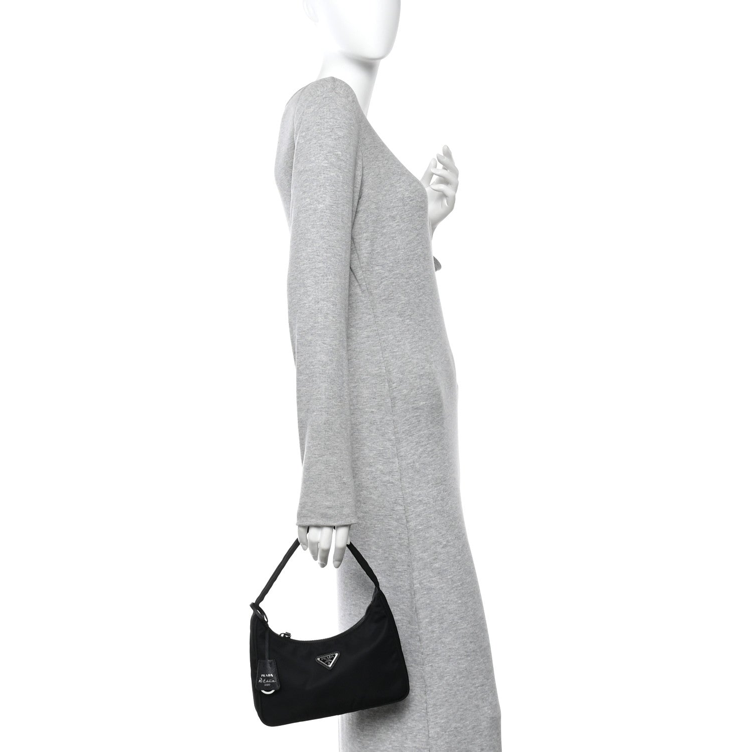 Prada Tessuto Nylon Mini Re-Edition 2000 Bag Black