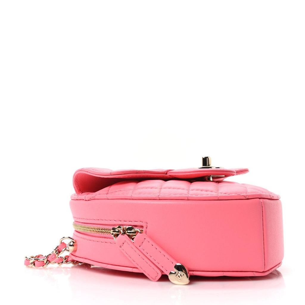 Chanel Lambskin Quilted CC In Love Heart Bag Pink