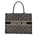 Christian Dior Oblique Medium Book Tote Blue Multicolor