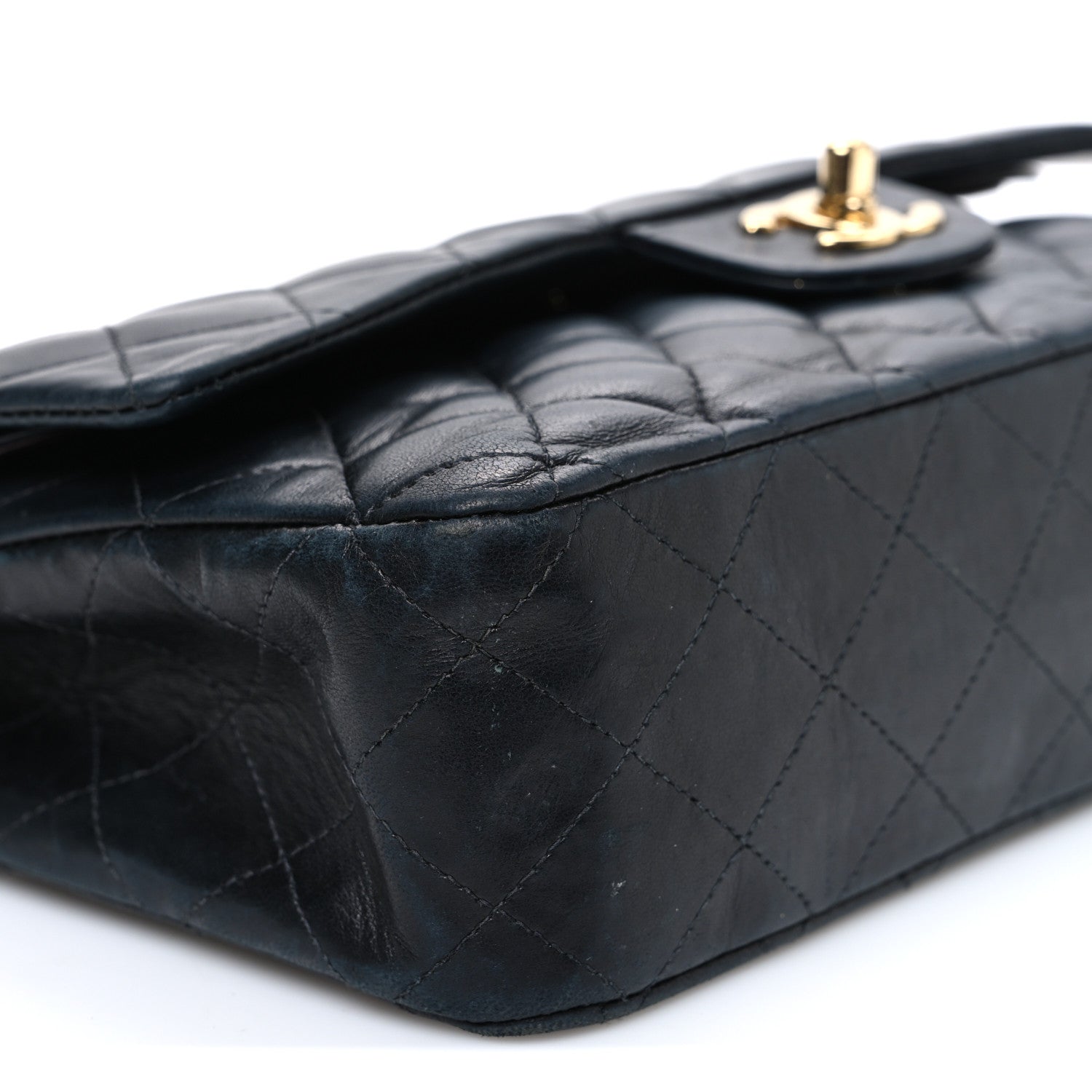 Chanel Lambskin Quilted Medium Double Flap Black