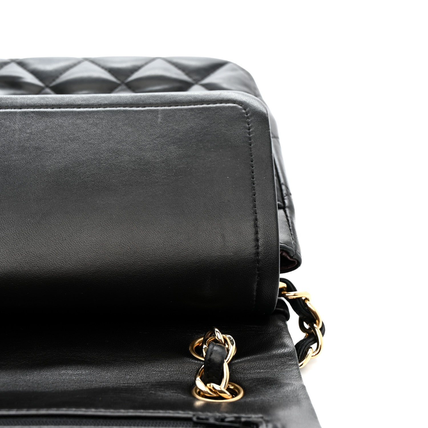 Chanel Lambskin Quilted Jumbo Double Flap Black