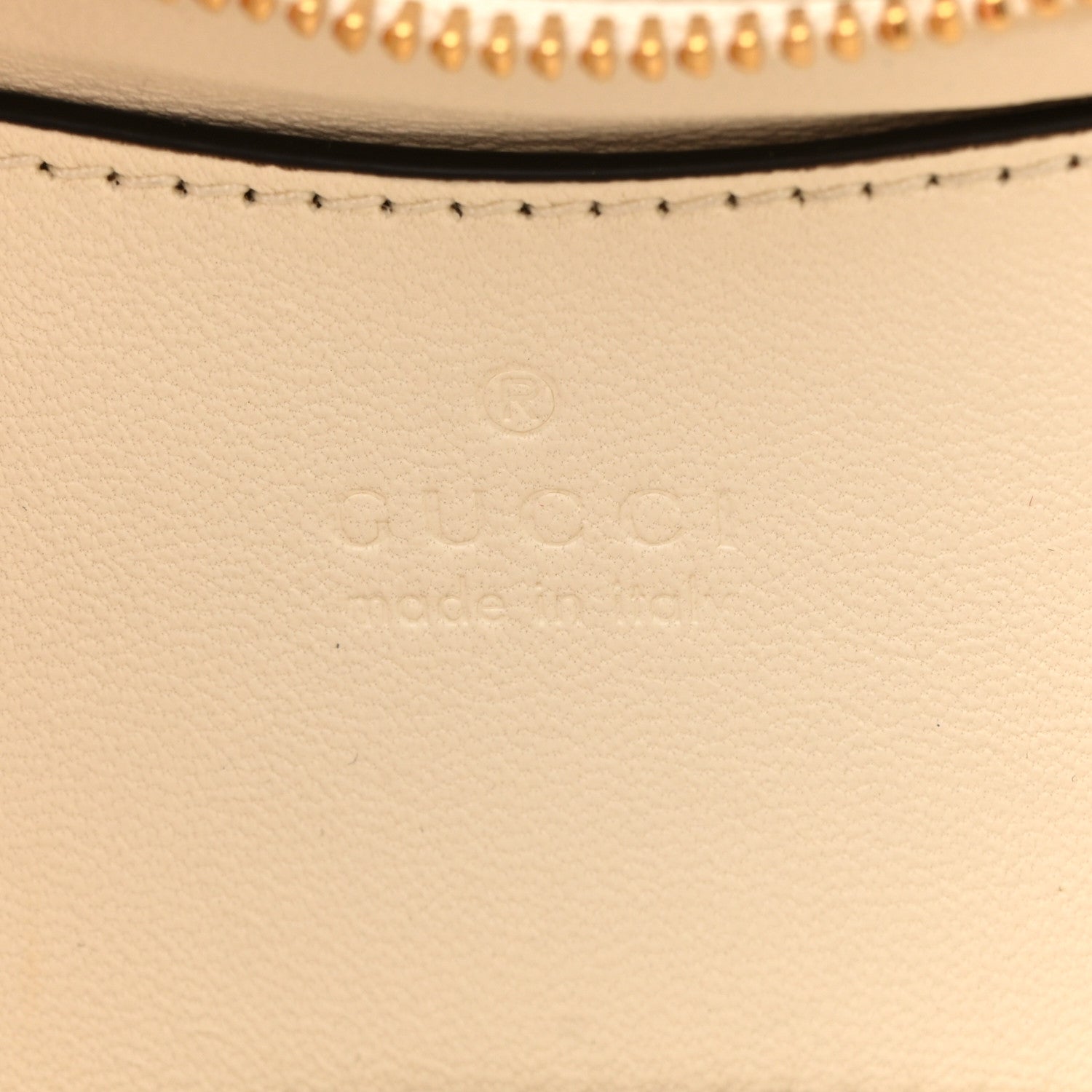Gucci Lambskin Mini GG Milano Top Handle Shoulder Bag White