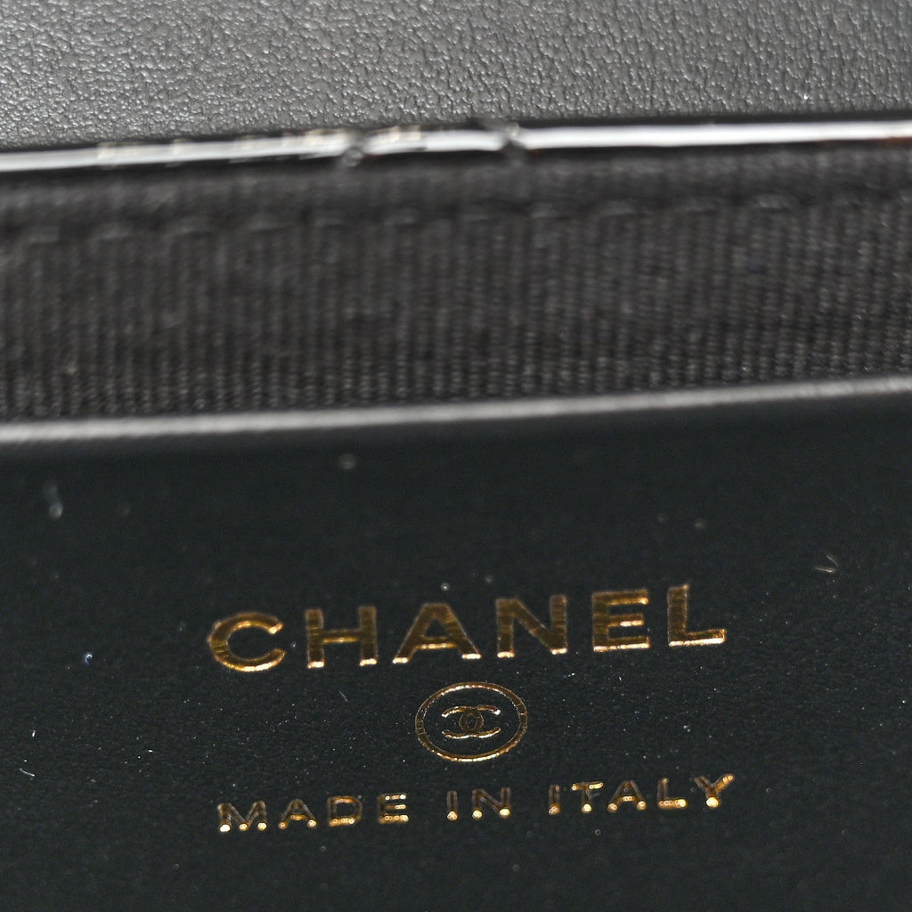 Chanel Patent Calfskin Quilted Mini Clutch Black