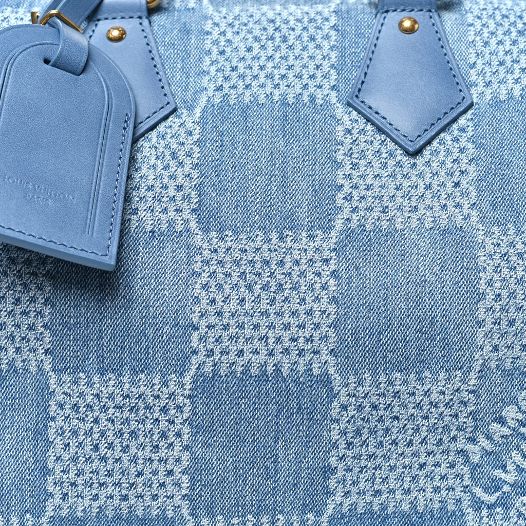 Louis Vuitton Damier Denim 3D Speedy Bandouliere 30 Denim Blue