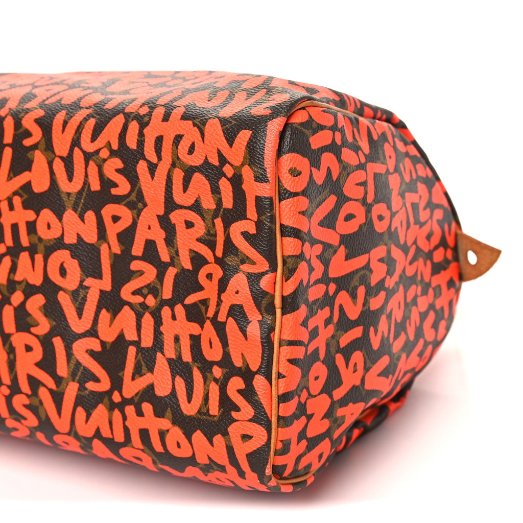 Louis Vuitton Monogram Graffiti Speedy 30 Orange
