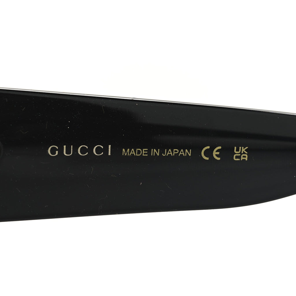 Gucci Acetate Square Frame Sunglasses GG0142SAN Black
