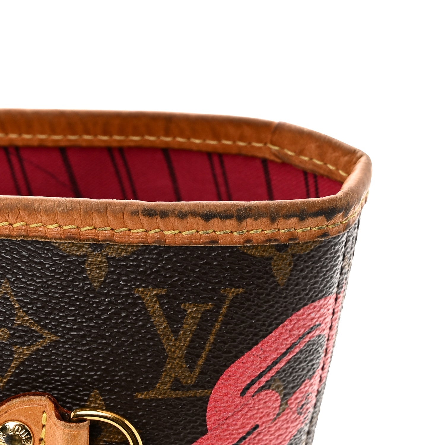 Louis Vuitton Monogram Bay Neverfull MM Rose Ballerine Poppy