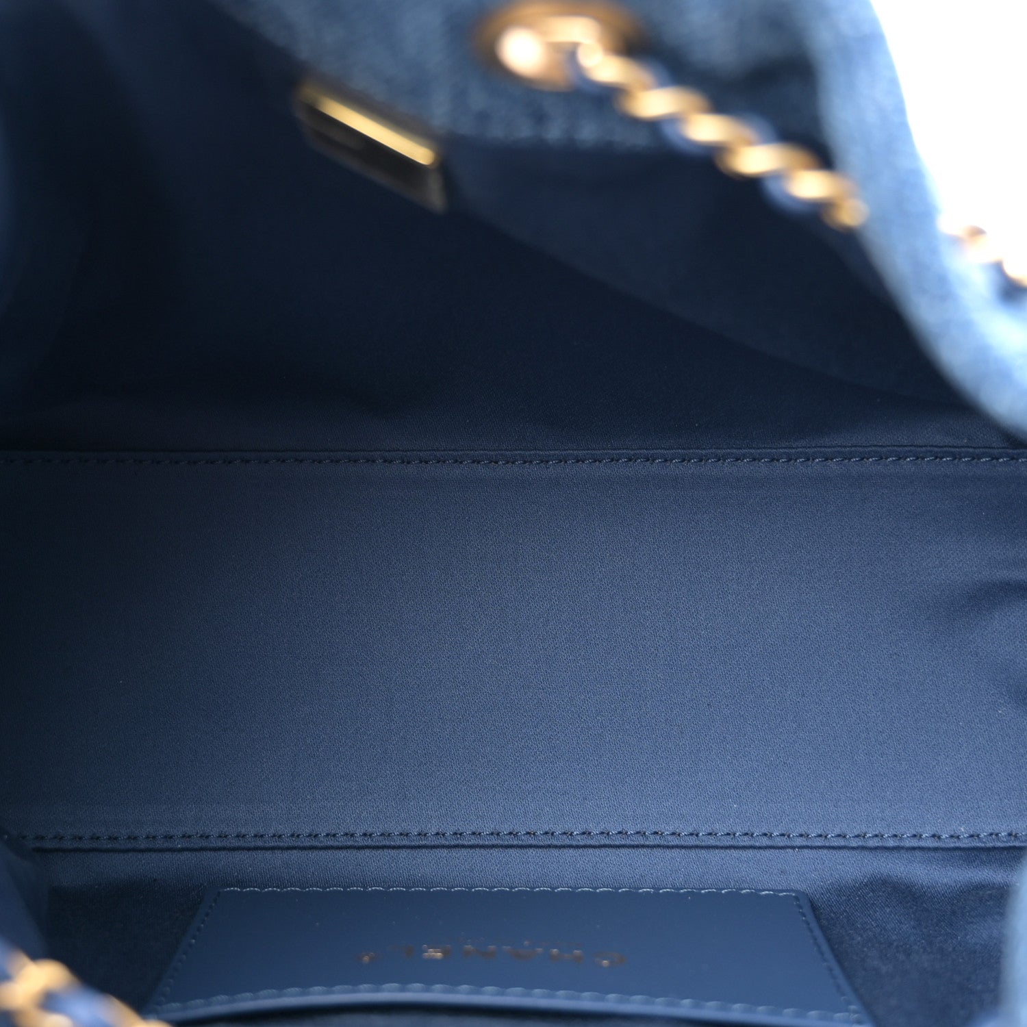Chanel Washed Denim Quilted Mini Chanel 25 Handbag Blue