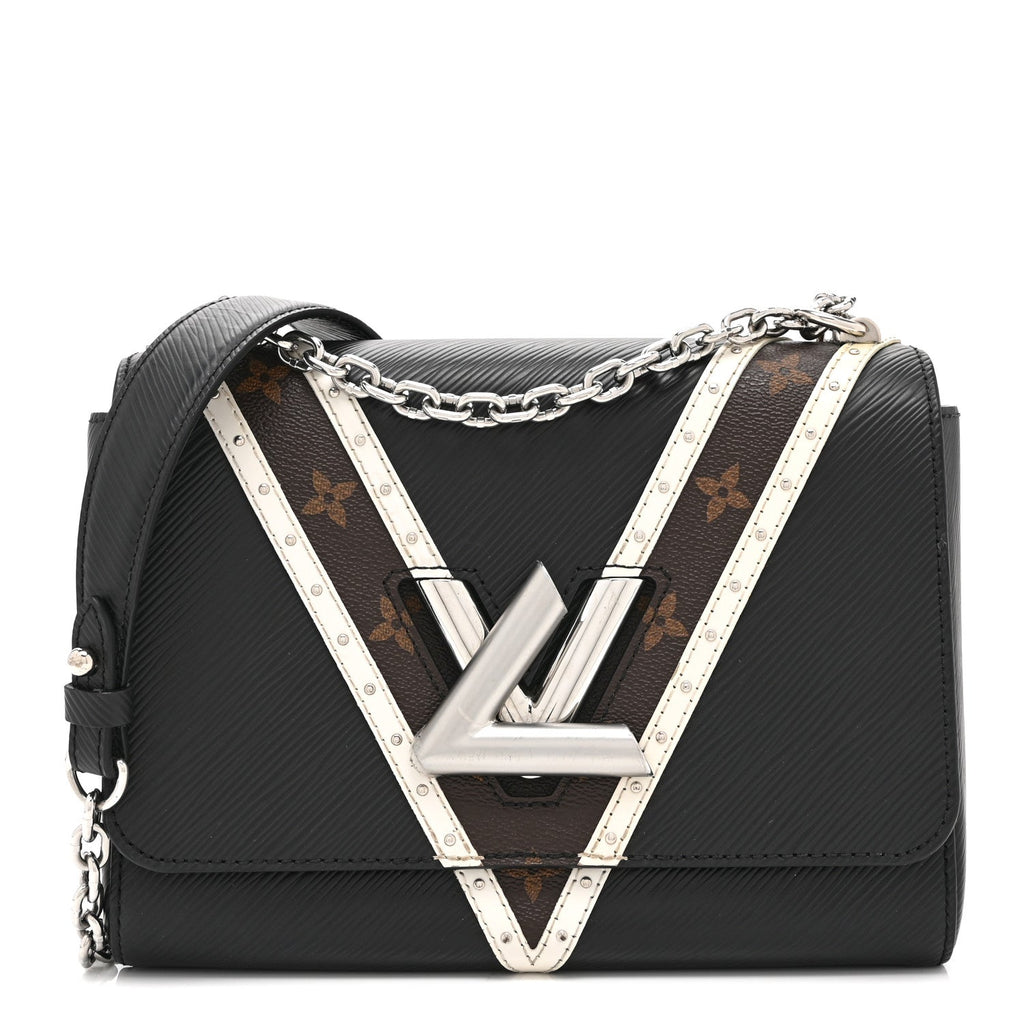 Louis Vuitton Epi Monogram Twist Shoulder Bag MM Black