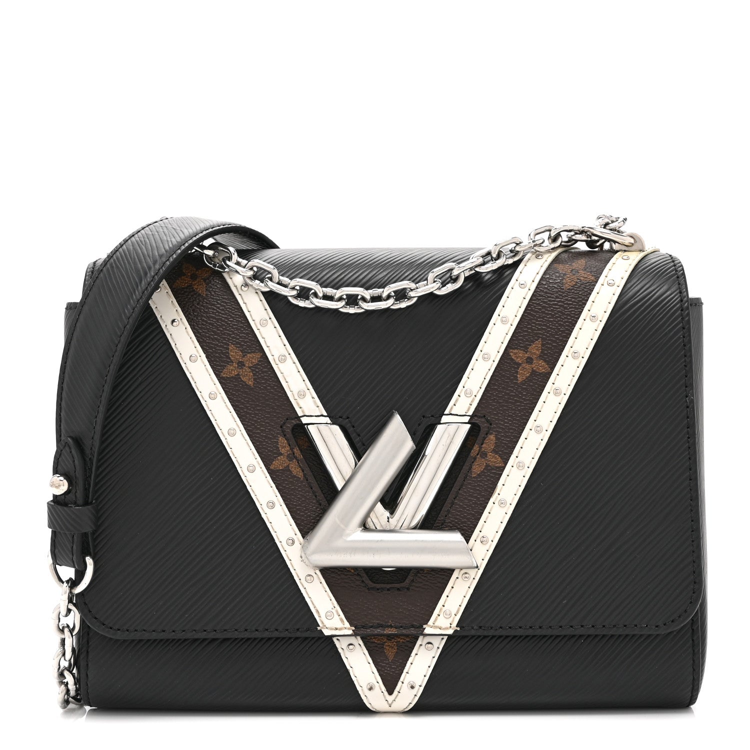 Louis Vuitton Epi Monogram Twist Shoulder Bag MM Black
